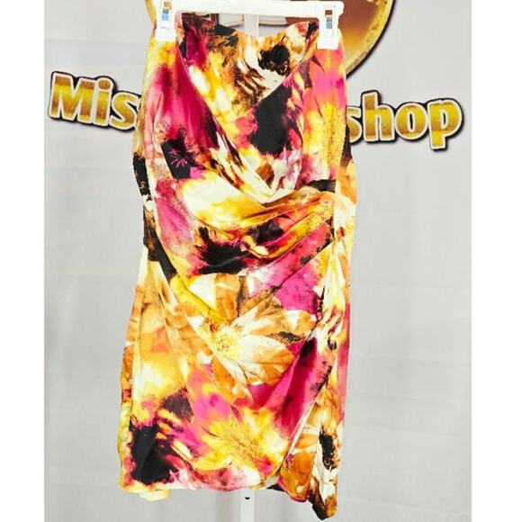 Speechless Strapless Floral Print Dress Multicolor Size 13 - Picture 1 of 5